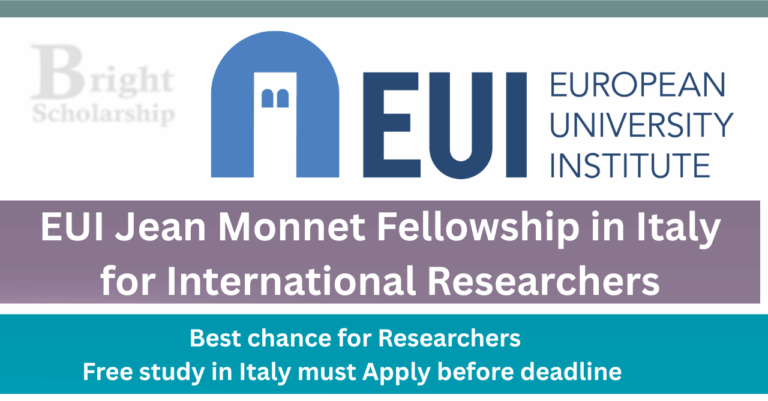 EUI Jean Monnet Fellowship 2027 in Italy for International Researchers
