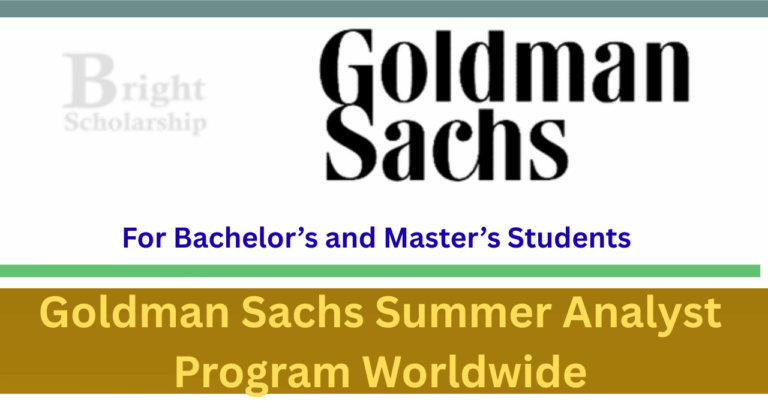 Goldman Sachs Summer Analyst Program 2027 for Bachelor’s and Master’s Students
