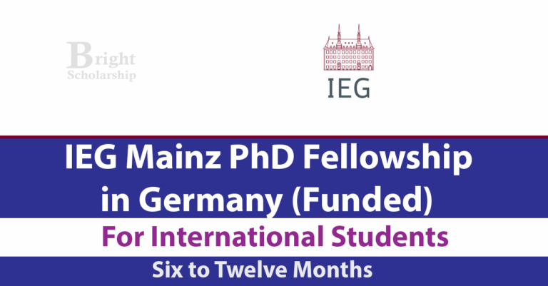IEG Mainz PhD Fellowship Program 2027 in Germany (Stipend €1,650)