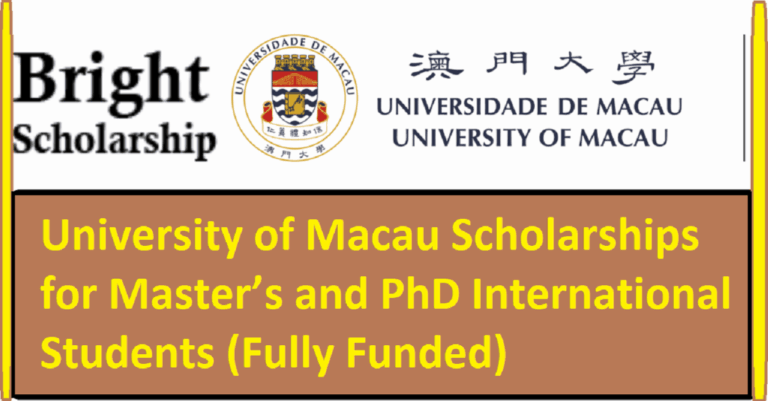 University of Macau Scholarships 2027 in China (Funded)