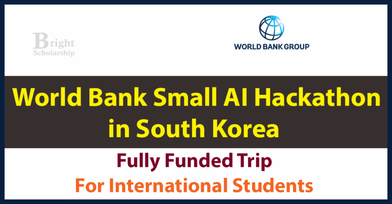 World Bank Small AI Hackathon 2026 in South Korea (Fully Funded)