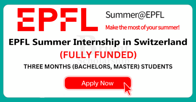 EPFL Summer Internship 2027 in Switzerland (Fully Funded)