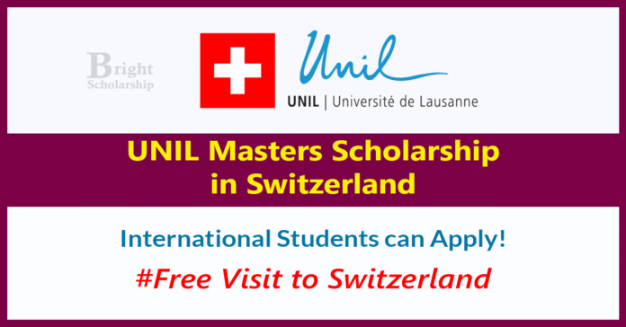 UNIL Masters Scholarship 2027 in Switzerland (Funded) UNIL Masters Scholarship 2027 in Switzerland (Funded)